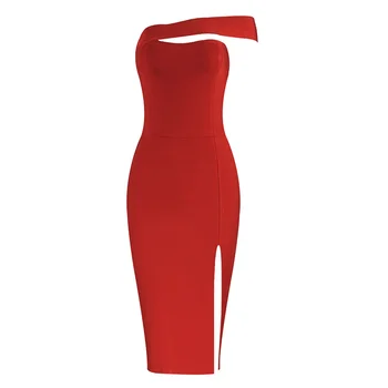 High Quality Celebrity Red One Shoulder Strapless Open Fork Sexy Rayon Bandage Dress Evening Party Dress
High Quality Celebrity Red One Shoulder Strapless Open Fork Sexy Rayon Bandage Dress Evening Party Dress