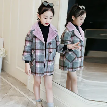 Girls Jacket 2020 New Autumn Winter Children's Wool Warm Outerwear Kids Clothing Korean-Style Fashion Plaid Girls Coat 3-12 Year
Girls Jacket 2020 New Autumn Winter Children's Wool Warm Outerwear Kids Clothing Korean-Style Fashion Plaid Girls Coat 3-12 Year