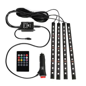 4 Packs 48 LED Car Interior Lights,Car LED Strip Lights,MultiColor Music Light LED Under dash Lighting Kit with Sound Active
4 Packs 48 LED Car Interior Lights,Car LED Strip Lights,MultiColor Music Light LED Under dash Lighting Kit with Sound Active