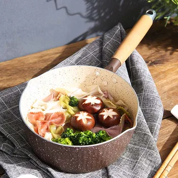 Classical Japanese Pot Non-stick Milk Noodle Soup Pot 18cm Dia Saucepan with Wood Handle Home Kitchen Cookware
Classical Japanese Pot Non-stick Milk Noodle Soup Pot 18cm Dia Saucepan with Wood Handle Home Kitchen Cookware