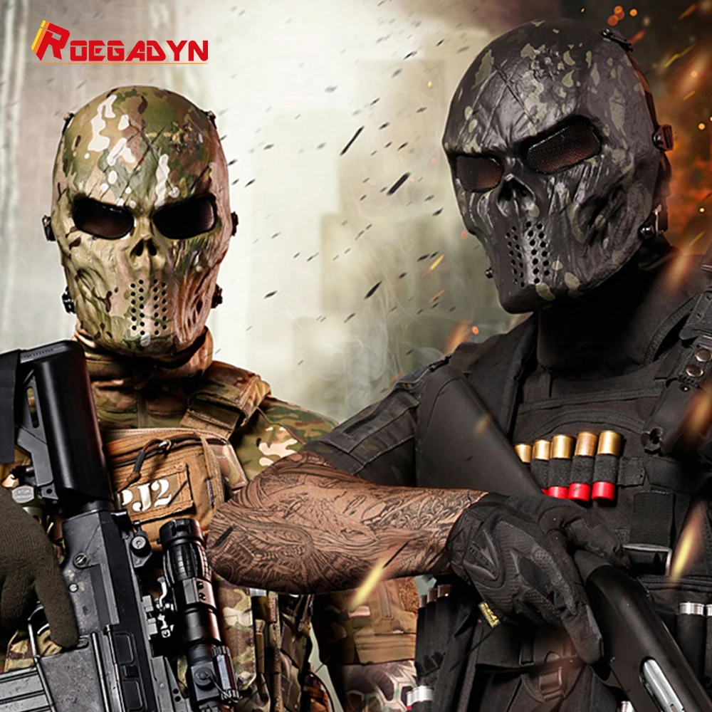 ROEGADYN Full Fac e Cover Airsoft Mask PJ Masks CS Face Protection Tactical Mask Helmet Skeleton Soldier Military Shooting Mask
ROEGADYN Full Fac e Cover Airsoft Mask PJ Masks CS Face Protection Tactical Mask Helmet Skeleton Soldier Military Shooting Mask