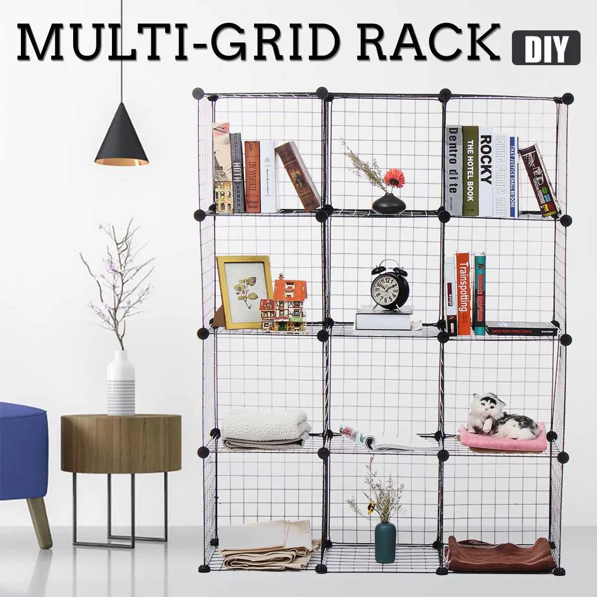 4/6/8/12 Grid Wire Mesh Storage Cube DIY Cube Wardrobe And Modular Shelf Net Wire Mesh Shelf And Shelf Bookcases 
4/6/8/12 Grid Wire Mesh Storage Cube DIY Cube Wardrobe And Modular Shelf Net Wire Mesh Shelf And Shelf Bookcases