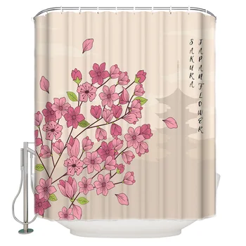 Spring Flower Japanese Cherry Blossom Shower Curtain Waterproof and Mildewproof Polyester Fabric Bath Curtain Design
Spring Flower Japanese Cherry Blossom Shower Curtain Waterproof and Mildewproof Polyester Fabric Bath Curtain Design
