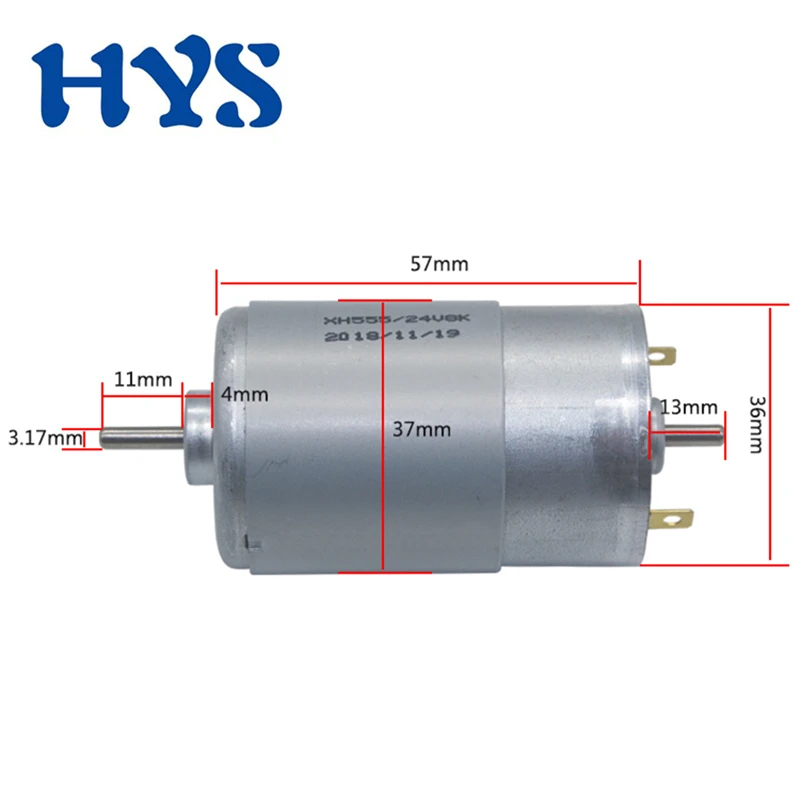 HYS Double Output Shaft Motor DC 12V 24V 4000/8000rpm High Speed Electric Motor DC 12 Volt Micro Mini Motors for Electric drill 
HYS Double Output Shaft Motor DC 12V 24V 4000/8000rpm High Speed Electric Motor DC 12 Volt Micro Mini Motors for Electric drill