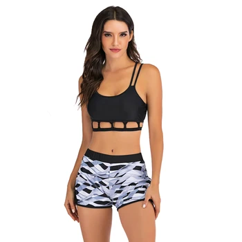 2020 New Sexy Scoop Neck Swimsuit Floral Print Swimwear Black Bathing Suit S-2XL Girl Backless Beachwear Pullover Bikini Set
2020 New Sexy Scoop Neck Swimsuit Floral Print Swimwear Black Bathing Suit S-2XL Girl Backless Beachwear Pullover Bikini Set