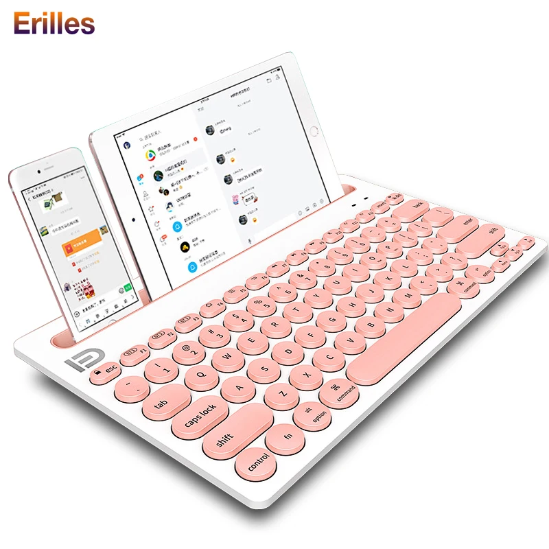 Multi-Device Bluetooth Wireless Keyboard Mini 76 keys Keyboard for Tablet Phone Laptop Keypad Wireless Portable Pink Keyboard
Multi-Device Bluetooth Wireless Keyboard Mini 76 keys Keyboard for Tablet Phone Laptop Keypad Wireless Portable Pink Keyboard