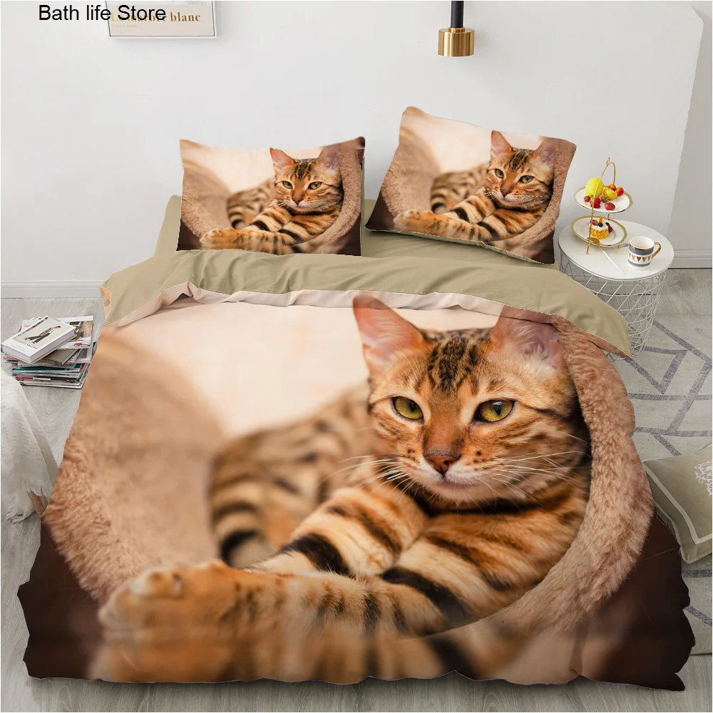 

Luxury 3D Bedding set Europe Queen King Double Duvet cover set Bed linen Comfortable Blanket/Quilt cover Bed Set animal Orange