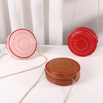 Guangzhou Packet 2020 Summer and Autumn New Style Korean-style Riveting Nail Small round Bag Crossbody Bag INS Phone Coin Purse
Guangzhou Packet 2020 Summer and Autumn New Style Korean-style Riveting Nail Small round Bag Crossbody Bag INS Phone Coin Purse