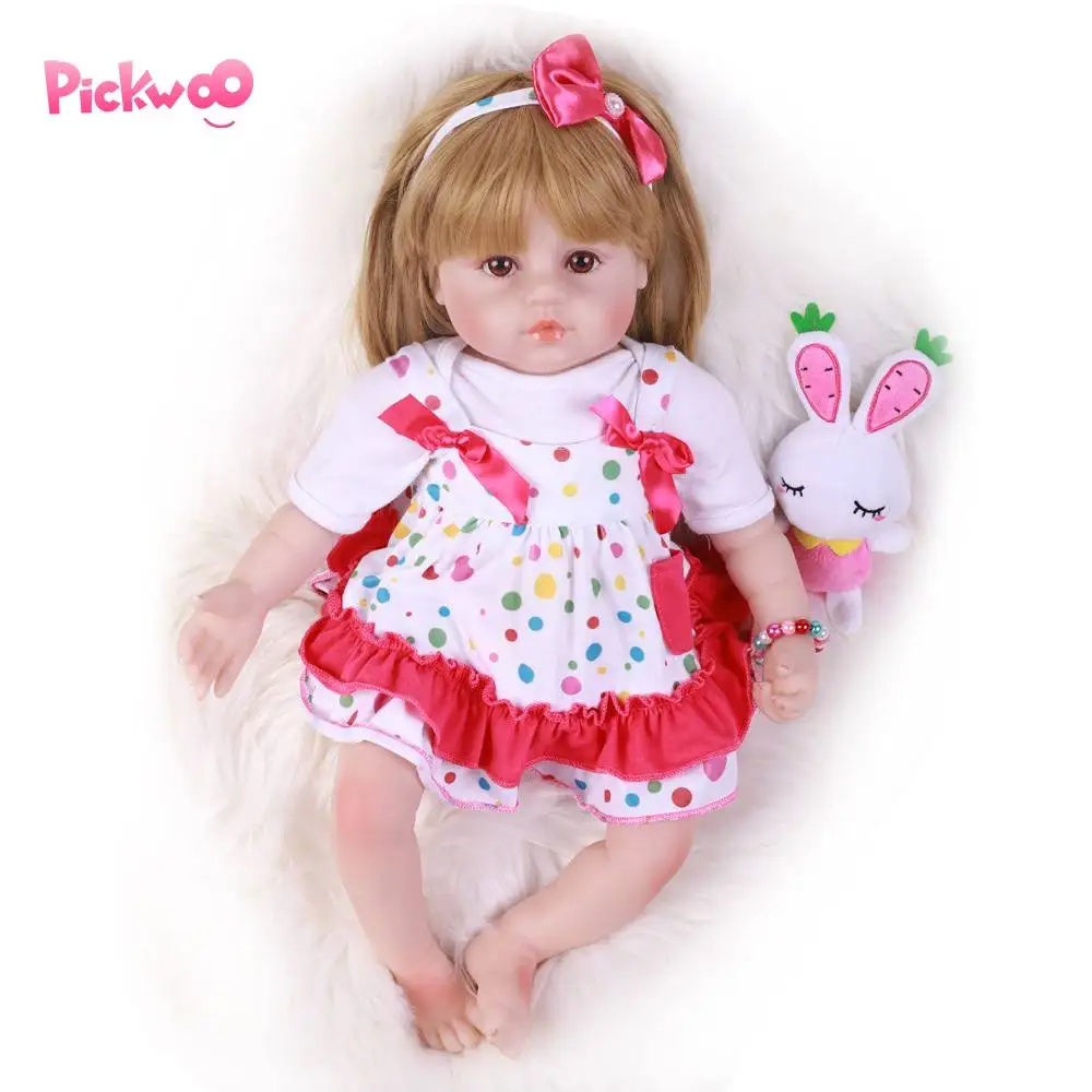 Pickwoo 55cm 48cm bebes reborn doll Baby girl Doll soft Silicone Cotton Boneca Reborn Brinquedo children's day gift toys plamate 
Pickwoo 55cm 48cm bebes reborn doll Baby girl Doll soft Silicone Cotton Boneca Reborn Brinquedo children's day gift toys plamate