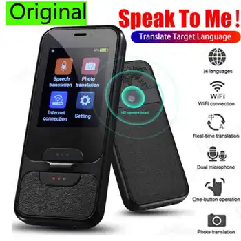 Original Portable Smart Voice Translator 2.4 Inch Touch Screen WiFi For Travelling Photo Translation Multi-language Translators
Original Portable Smart Voice Translator 2.4 Inch Touch Screen WiFi For Travelling Photo Translation Multi-language Translators