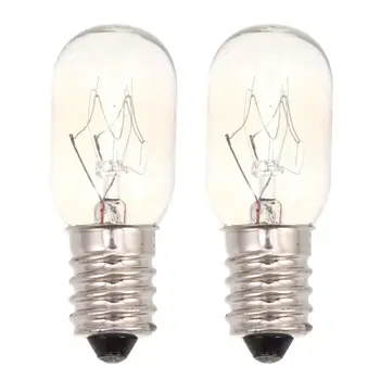

2PCS E14 220-230V Oven Light Bulb Refrigerator Fridge Light Bulb Retro Tungsten Filament Lamp Bulbs LED Bulbs (15W + 25W)