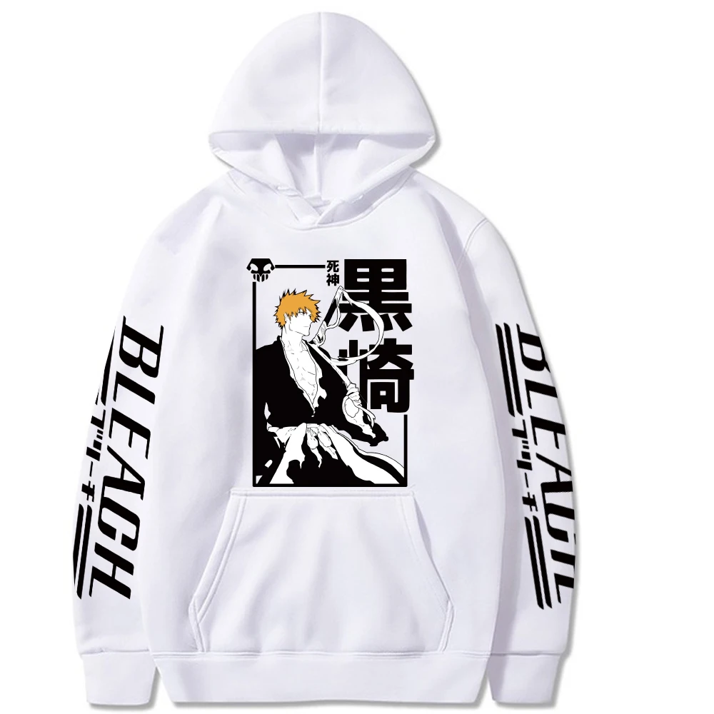 Bleach Anime Hoodie Kurosaki Ichigo Printed Hoodie Sweatshirts Men and Women Casual Sport Pullover Tops Bleach Anime Hoodie Kurosaki Ichigo Printed Hoodie Sweatshirts Men and Women Casual Sport Pullover Tops