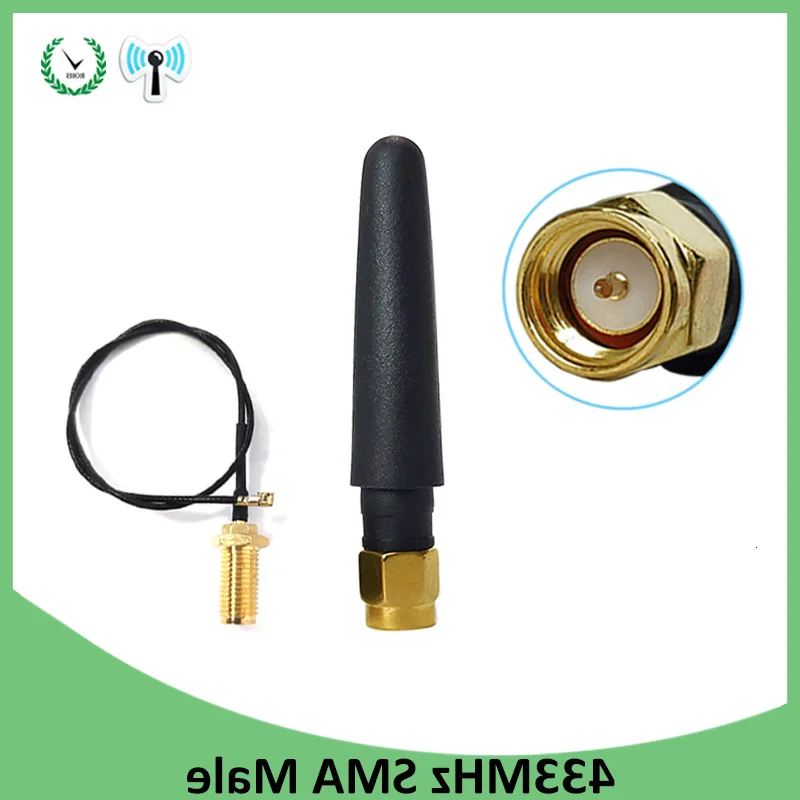 10pcs 433MHz Antenna 2.5dbi SMA Male Connector 433 mhz antena waterproof directional antenne + 21cm RP-SMA/u.FL Pigtail Cable
10pcs 433MHz Antenna 2.5dbi SMA Male Connector 433 mhz antena waterproof directional antenne + 21cm RP-SMA/u.FL Pigtail Cable