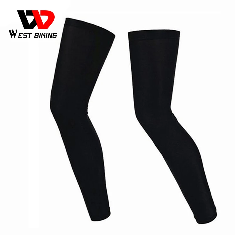 

WEST BIKING Leg Warmers Breathable Windproof Black UV Protection Cycling Socks Running Racing MTB Bicycle Leg Sleeve Man Woman