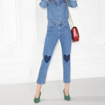 French Style Knees Love Stickers Love Jeans Women Casual Denim Trousers Lady Pencil Pants
French Style Knees Love Stickers Love Jeans Women Casual Denim Trousers Lady Pencil Pants