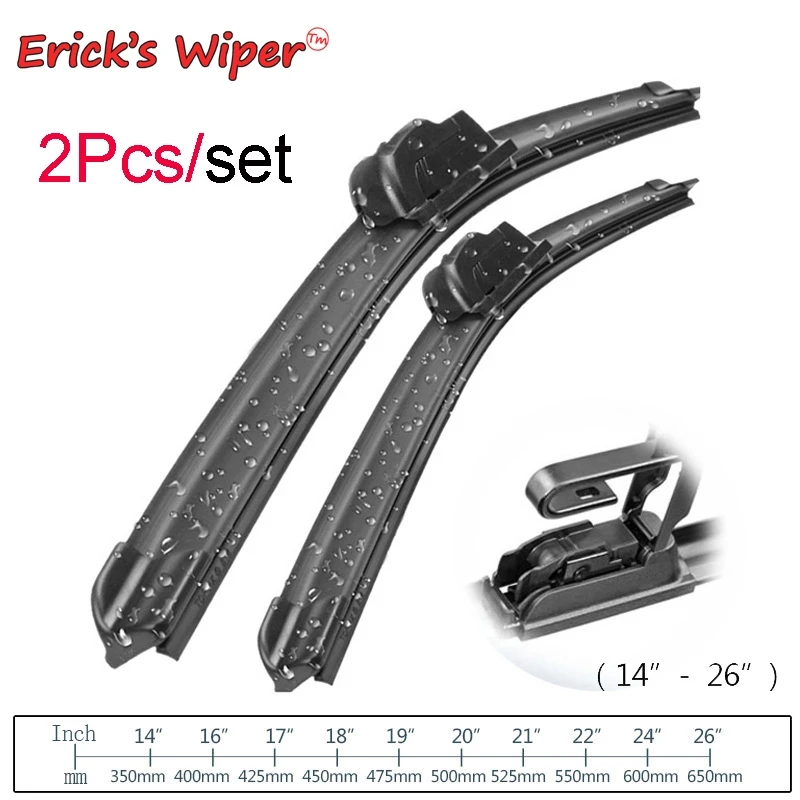 Erick's Wiper Front Windshield Wiper Blades Frameless For Toyota Corolla Sportage CRV Mazda CX-5 Fit U-Hook Arms Full Size
Erick's Wiper Front Windshield Wiper Blades Frameless For Toyota Corolla Sportage CRV Mazda CX-5 Fit U-Hook Arms Full Size