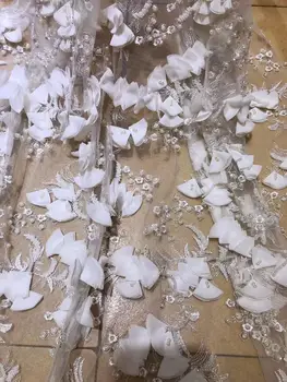 2019 High Quality 3D Flower Tulle Rhinestone Beaded African Lace Fabric Pearls Guipure Embroidered French Nigerian Lace Fabrics
2019 High Quality 3D Flower Tulle Rhinestone Beaded African Lace Fabric Pearls Guipure Embroidered French Nigerian Lace Fabrics