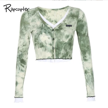 Rapcopter Faux Two Pieces T Shirt Letter Embroidery Crop Top Tie Dye Cardigans Knitted Tee Tops Women Y2K Harajuku T Shirt Fall
Rapcopter Faux Two Pieces T Shirt Letter Embroidery Crop Top Tie Dye Cardigans Knitted Tee Tops Women Y2K Harajuku T Shirt Fall