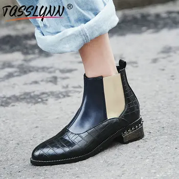 TASSLYNN 2019 Boots Women PU Basic Round Toe Square Heel Ankle Boots for Women Patchwork High Heel Boots Women Shoes 34-43
TASSLYNN 2019 Boots Women PU Basic Round Toe Square Heel Ankle Boots for Women Patchwork High Heel Boots Women Shoes 34-43