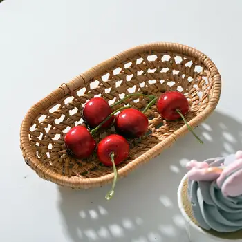 Home Fruit Storage Basket Rattan Woven Tea Towel Holder Dessert Plate Shooting Props 
Home Fruit Storage Basket Rattan Woven Tea Towel Holder Dessert Plate Shooting Props