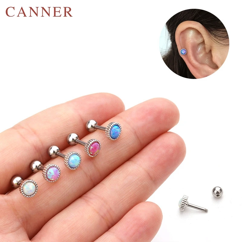 New Personality Ear Piercing Jewelry Round Opal Small Earrings Stainless Steel Screw Ball Ear Bone Nail Body Jewelry
New Personality Ear Piercing Jewelry Round Opal Small Earrings Stainless Steel Screw Ball Ear Bone Nail Body Jewelry