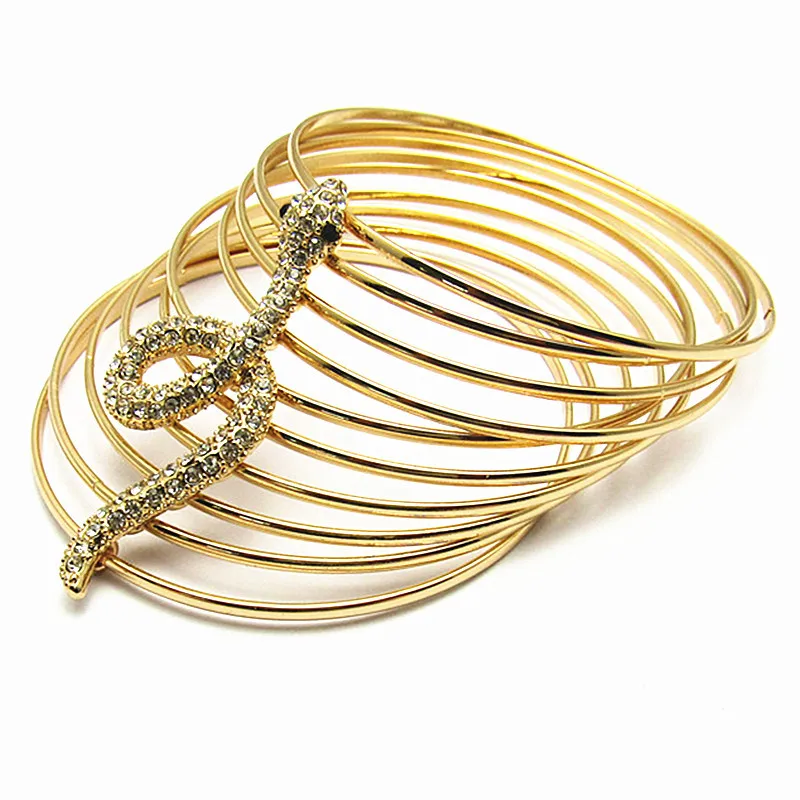 Europe and the United States exaggerate personality punk bracelet multi-layer scrub ring snake bracelet ornaments fashion
Europe and the United States exaggerate personality punk bracelet multi-layer scrub ring snake bracelet ornaments fashion
