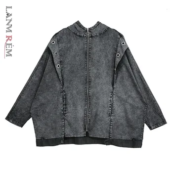 LANMREM 2020 fashion new women clothes Zipper denim jacket famale Metal Decoration hoodies Irregular Loose big size Coat YH758
LANMREM 2020 fashion new women clothes Zipper denim jacket famale Metal Decoration hoodies Irregular Loose big size Coat YH758