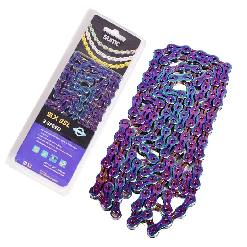 9 10 11 12 Speed Rainbow Chain X9/10/11/12EL Colorful Chain MTB Mountain Road Bicycle Chain For Shimano SRAM Campagnolo
9 10 11 12 Speed Rainbow Chain X9/10/11/12EL Colorful Chain MTB Mountain Road Bicycle Chain For Shimano SRAM Campagnolo