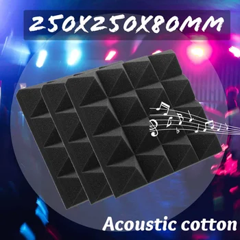 6PCS Acoustic Soundproof Foam Sound Absorption Treatment Panel Tile Wedge Protective Sponge 250x250x80mm
6PCS Acoustic Soundproof Foam Sound Absorption Treatment Panel Tile Wedge Protective Sponge 250x250x80mm