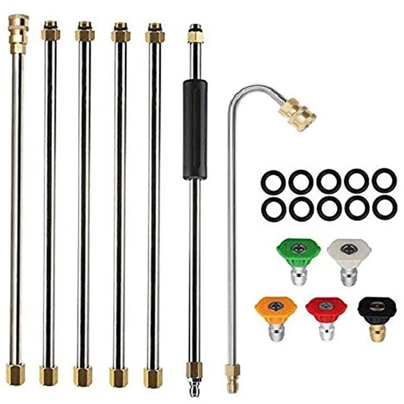 Gutter Cleaning Tool Pressure Washer - Extension Wands, Roof Cleaner Lance Nozzle - 4000 Psi 5 Tips, Window Washing Accessories,
Gutter Cleaning Tool Pressure Washer - Extension Wands, Roof Cleaner Lance Nozzle - 4000 Psi 5 Tips, Window Washing Accessories,