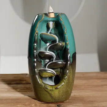 Backflow Waterfall Durable Retro Classic Censer Burner Incense Censer Holder Porcelain Censer Sleep Aid Buddhist Desktop Relax
Backflow Waterfall Durable Retro Classic Censer Burner Incense Censer Holder Porcelain Censer Sleep Aid Buddhist Desktop Relax