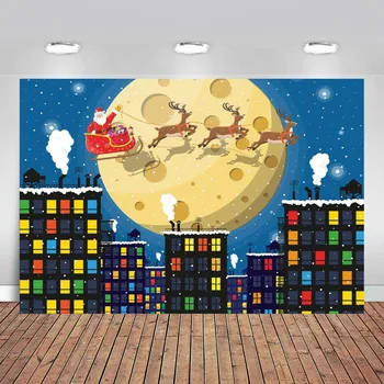 Christmas Backdrop Elk Night Building Winter Santa Snow Moon Bell Vinyl Photography Background Photo Studio Photophone Photozone
Christmas Backdrop Elk Night Building Winter Santa Snow Moon Bell Vinyl Photography Background Photo Studio Photophone Photozone