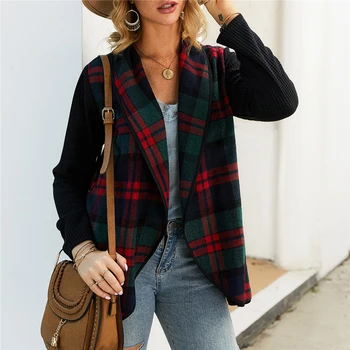 Fashion Women Autumn Winter Warm Top Long Sleeve Plaid OL Coats and Jackets Elegant Ladies Fashion Cardigan Femme Streetwear
Fashion Women Autumn Winter Warm Top Long Sleeve Plaid OL Coats and Jackets Elegant Ladies Fashion Cardigan Femme Streetwear
