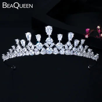 BeaQueen Sparkling Wedding Crown Diadem Tiara with Cubic Zirconia Elegant Woman Tiaras and Crowns Pageant Party Jewelry H013 
BeaQueen Sparkling Wedding Crown Diadem Tiara with Cubic Zirconia Elegant Woman Tiaras and Crowns Pageant Party Jewelry H013
