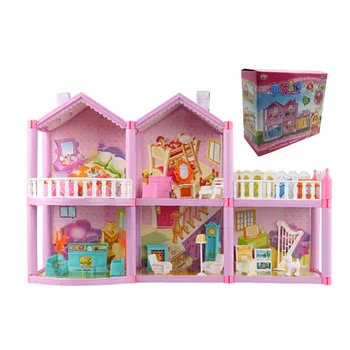 Pretend Play Furniture Children's Toy Villa Purple DIY Building Block Castle Dollhouse Miniature Toys for Children
Pretend Play Furniture Children's Toy Villa Purple DIY Building Block Castle Dollhouse Miniature Toys for Children