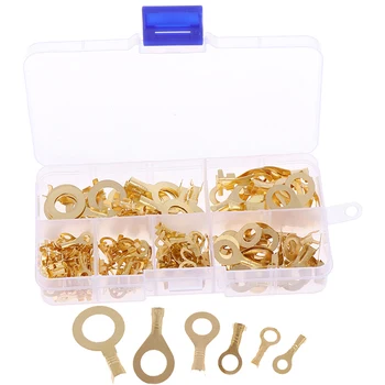 150pcs/set Ring Type Gold Terminals Golden Brass Non-insulated Crimp Terminals Connectors Cable Wire Connectors High Quality
150pcs/set Ring Type Gold Terminals Golden Brass Non-insulated Crimp Terminals Connectors Cable Wire Connectors High Quality