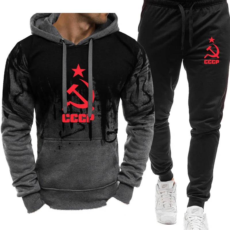 2021Hot sale New Gradient cccp logo print( hooded sweatshirt+pants)Hip Hop Street high quality cotton Men's Hoodie 2-piece set
2021Hot sale New Gradient cccp logo print( hooded sweatshirt+pants)Hip Hop Street high quality cotton Men's Hoodie 2-piece set