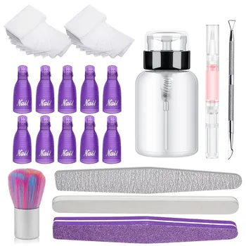 Mtssii Nail Polish Remover Tools Set Soak Off UV Gel 10pcs Cap Clip Wrap Tool Sanding Brush Tips For Fingers Cotton Nail Clean
Mtssii Nail Polish Remover Tools Set Soak Off UV Gel 10pcs Cap Clip Wrap Tool Sanding Brush Tips For Fingers Cotton Nail Clean
