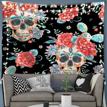 Silstar Tex Indian Mandala Tapestry Colored Skull With Flowers Halloween Wall Hanging Decor Tapestry Throw Blanket
Silstar Tex Indian Mandala Tapestry Colored Skull With Flowers Halloween Wall Hanging Decor Tapestry Throw Blanket