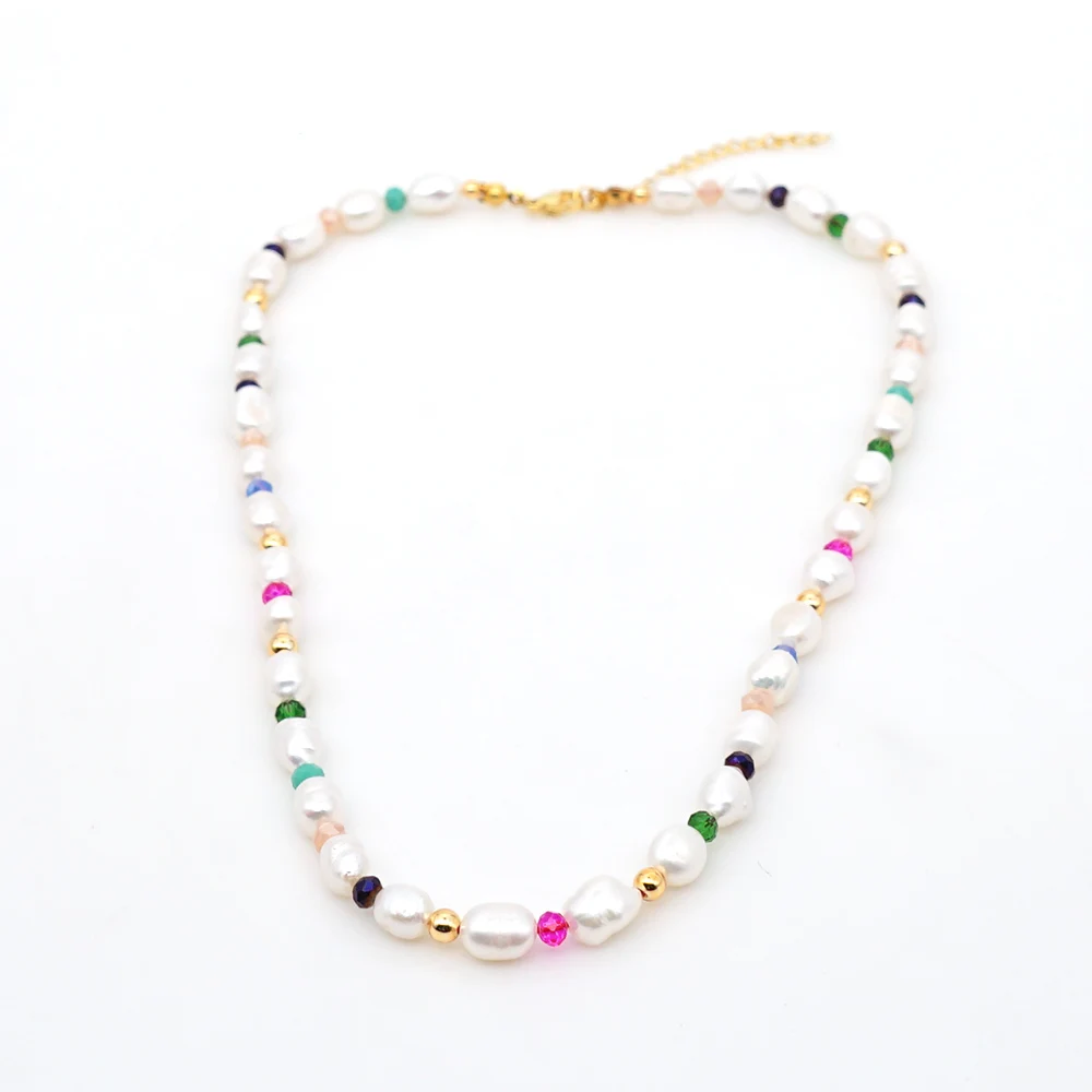 

Go2Boho Necklace For Women Fresh Water Pearl Choker Necklaces Gift Real Perles Multicolor Collar Mujer Collares Handmade Jewelry