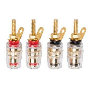 4PCS 4MM Black Red HIFI Cable Terminals Gold Plated Binding Post Amplifier Speaker Connector 
4PCS 4MM Black Red HIFI Cable Terminals Gold Plated Binding Post Amplifier Speaker Connector
