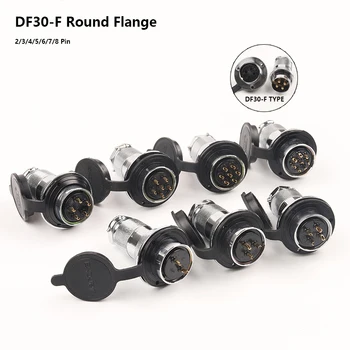 1Set DF30 GX30 Aviation Connector Female Socket & Male Plug 2 3 4 5 7 8 pin Round Flange Connector for Electric Power Industrial
1Set DF30 GX30 Aviation Connector Female Socket & Male Plug 2 3 4 5 7 8 pin Round Flange Connector for Electric Power Industrial