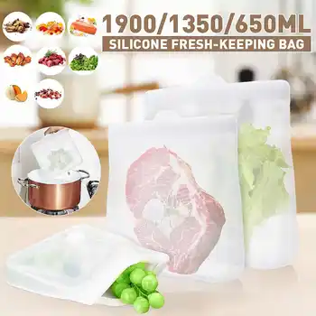 Three Size Food Grade Silicone Food Storage Containers Reusable Freezer Bag Leakproof Top Ziplock Bags Kitchen Organizer Pouches
Three Size Food Grade Silicone Food Storage Containers Reusable Freezer Bag Leakproof Top Ziplock Bags Kitchen Organizer Pouches