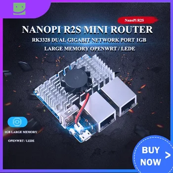 FriendlyARM NanoPi R2S OpenWrt System RK3328 Mini Router Dual Gigabit Port 1GB of Large Memory With Heatsink with Fan
FriendlyARM NanoPi R2S OpenWrt System RK3328 Mini Router Dual Gigabit Port 1GB of Large Memory With Heatsink with Fan