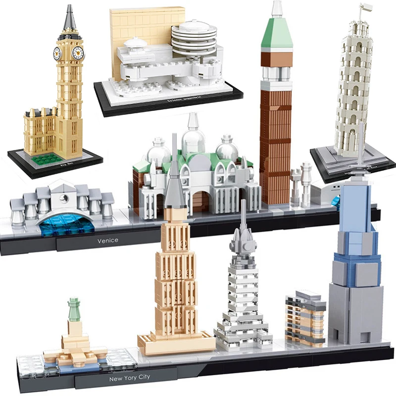 Hot New City Architecture Compatible Legoed Berlin Venice Budapest Louvre Pair America Model Buildings Blocks Kits Kids Toys
Hot New City Architecture Compatible Legoed Berlin Venice Budapest Louvre Pair America Model Buildings Blocks Kits Kids Toys