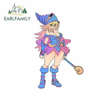 EARLFAMILY 13cm x 8.4cm for Dark Magician Girl Duel Monster DIY Waterproof Funny Car Stickers Occlusion Scratch Decals