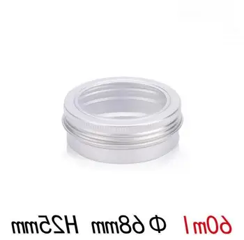60ML Aluminum Cream Jar Pot With Visible Window Silver Box Screw Lid Nail Art Lip Gloss Empty Cosmetic Metal Tin Container
60ML Aluminum Cream Jar Pot With Visible Window Silver Box Screw Lid Nail Art Lip Gloss Empty Cosmetic Metal Tin Container