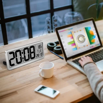 Battery Powered Digital Wall Clock With 2 Alarm Settings Adjustable Volume Large LCD Screen Display Time Date Temperatur NEW!
Battery Powered Digital Wall Clock With 2 Alarm Settings Adjustable Volume Large LCD Screen Display Time Date Temperatur NEW!