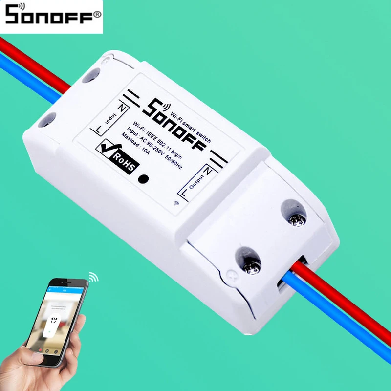 Sonoff Basici WiFi Wireless Smart Switch Module Smart Home Remote Control Timing Socket Switch Support WiFi Switch Smartphone
Sonoff Basici WiFi Wireless Smart Switch Module Smart Home Remote Control Timing Socket Switch Support WiFi Switch Smartphone