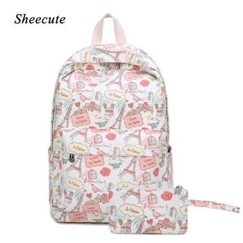 Cartoon Print Backpack Children School Bags for Teenage Girls Backpack Student Bag Female Canvas Backpack Kids Bookbag 2Pcs/set
Cartoon Print Backpack Children School Bags for Teenage Girls Backpack Student Bag Female Canvas Backpack Kids Bookbag 2Pcs/set